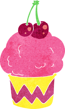 Bir insan tarafından çizilmiş bir kek.