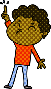 Çizgi film adamı somurtuyor Bir insan tarafından çizilmiş