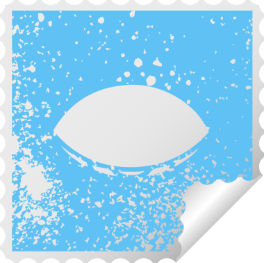 Bir insan tarafından çizilmiş uyuyan bir gözün kareli soyulan çıkartması.