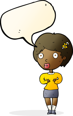 Bir insan tarafından çizilmiş konuşma balonlu bir karikatür.