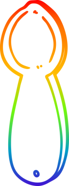 gökkuşağı gradyan çizgi çizimi bir insan tarafından çizilmiş bir kaşık