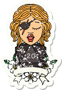 Retro Dövme Tarzı Bir insan tarafından çizilmiş 20 zarlı düzenbaz insan