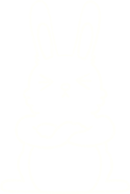 Kızgın Tavşan Tebeşiri Bir insan tarafından çizilmiş