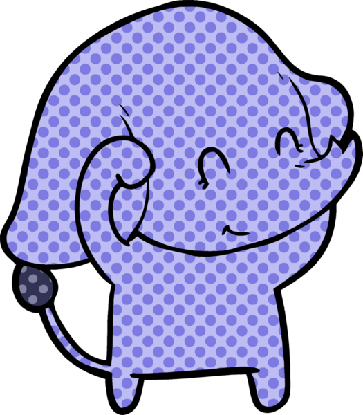 Bir insan tarafından çizilmiş şirin bir fil.