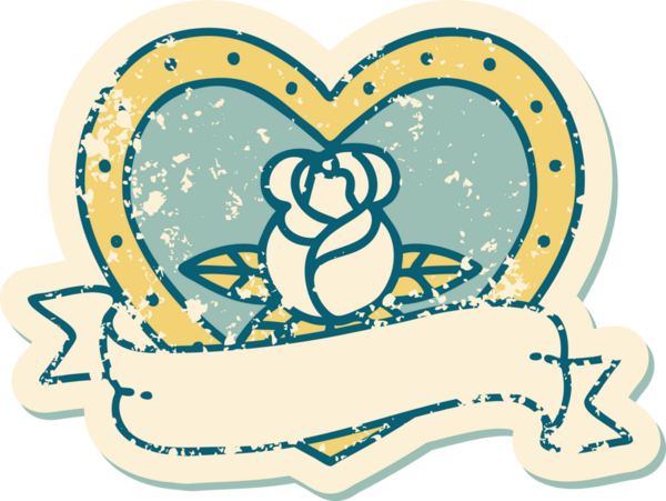 Bir insan tarafından çizilmiş kalp gülü ve bayrağının sembolik dövmeli resmi.