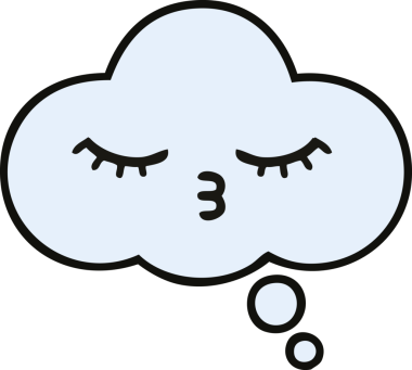 Bir insan tarafından çizilmiş güzel bir düşünce balonu karikatürü.