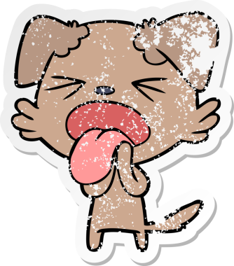 Bir insan tarafından çizilmiş iğrenç bir karikatür çıkartması.