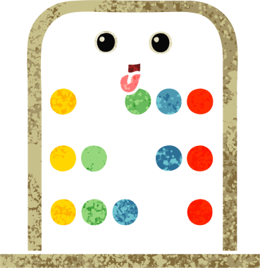 Bir insan tarafından çizilmiş abaküsün retro illüstrasyon tarzı karikatürü