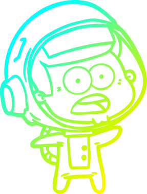 Bir insan tarafından çizilen soğuk gradyan çizgi çizimi bir astronotu şaşırttı.