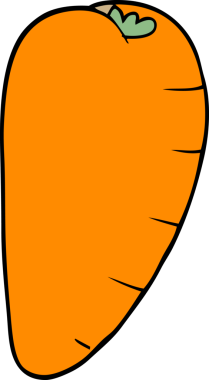 Bir insan tarafından çizilmiş karalama havucu.