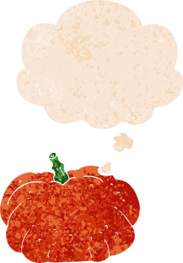 Düşünce balkabağı ve grunge dertli retro dokuma tarzı bir insan tarafından çizilmiş