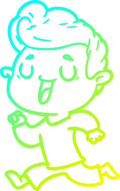 Bir insan tarafından çizilmiş mutlu bir çizgi film karakteri çizimi.