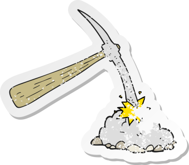 Bir insan tarafından çizilmiş bir baltanın gerilimli çıkartması.