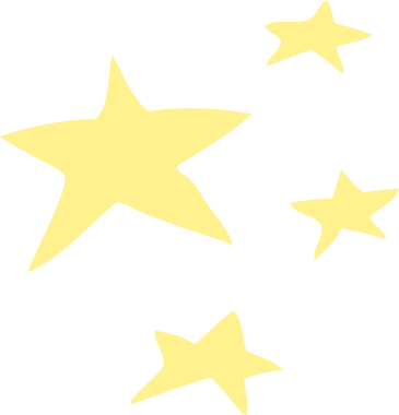 Bir insan tarafından çizilmiş karalama yıldızları.