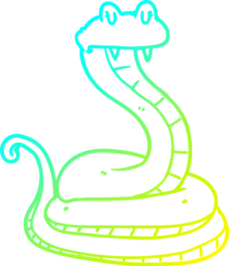 Bir insan tarafından çizilmiş çizgi film yılanı çizimi.