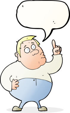 Çizgi filmci bir insan tarafından çizilmiş konuşma balonuyla soru soruyor.