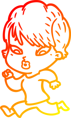 Bir insan tarafından çizilmiş bir karikatür kadın çizimi