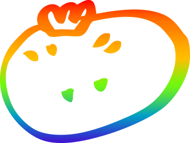 gökkuşağı gradyan çizimi bir insan tarafından çizilmiş turuncu turuncu çizgi