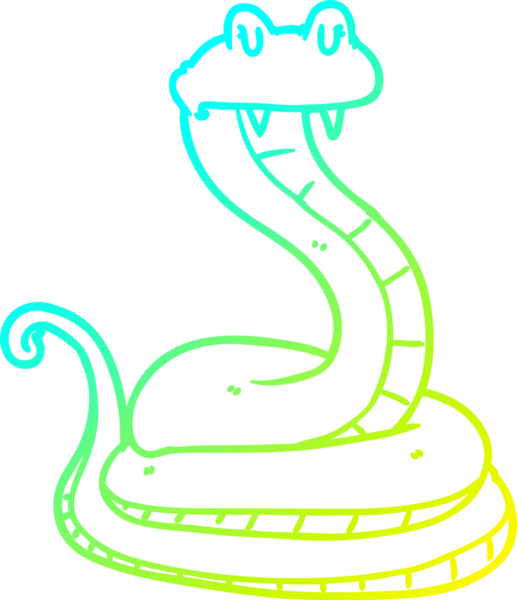Bir insan tarafından çizilmiş çizgi film yılanı çizimi.