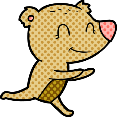 Bir insan tarafından çizilmiş bir çizgi film karakteri.