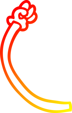 Bir insan tarafından çizilen çizgi filmin sıcak gradyan çizimleri.