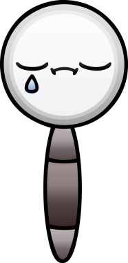 Bir insan tarafından çizilmiş bir büyüteçin gölgelenmiş karikatürü