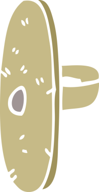 Bir insan tarafından çizilmiş düz renkli ortaçağ kalkanı.