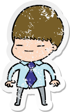 Bir insan tarafından çizilmiş kendini beğenmiş bir çizgi film karakterinin sıkıntılı çıkartması.