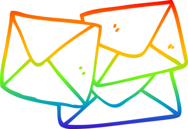 gökkuşağı gradyanı bir insan tarafından çizilmiş bir karikatür çizimi