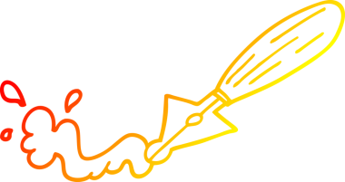 Bir insan tarafından çizilmiş olan çizgi film dolmakalemi.