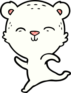 Bir insan tarafından çizilmiş kutup ayısı karikatürü