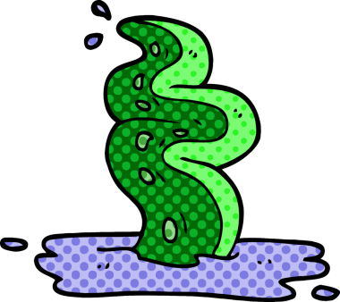 Bir insan tarafından çizilmiş karalama ürkütücü dokunaç.