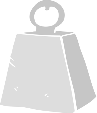 Bir insan tarafından çizilen ağır ağırlığın düz renk çizimi