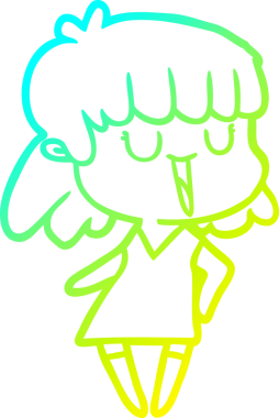 Bir insan tarafından çizilmiş bir karikatür kadın çizimi.