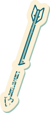 Bir insan tarafından çizilmiş bir okun sembolik dövmeli görüntüsü