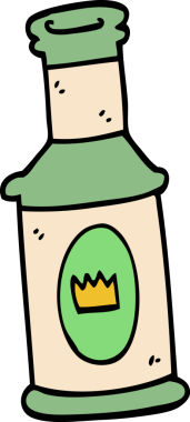 bir insan tarafından çizilmiş alkollü bir içecek.