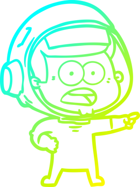 Bir insan tarafından çizilen soğuk gradyan çizgi çizimi bir astronotu şaşırttı.