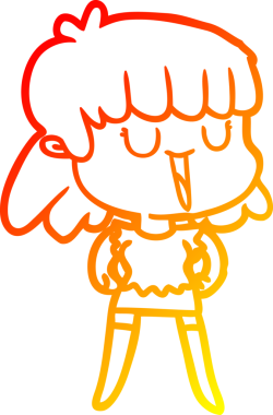 Bir insan tarafından çizilmiş bir karikatür kadın çizimi