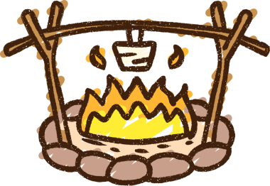 Bir insan tarafından çizilmiş Ateş Kampı Tebeşiri