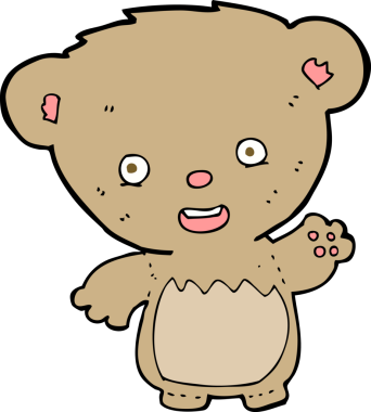 Bir insan tarafından çizilmiş oyuncak ayı.