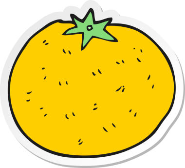 Bir insan tarafından çizilmiş bir çizgi film çıkartması.