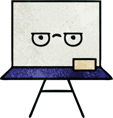 Bir insan tarafından çizilmiş beyaz bir panonun retro grunge desen karikatürü