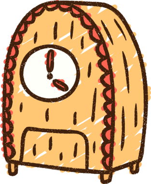 Bir insan tarafından çizilen Carriage Clock Tebeşiri