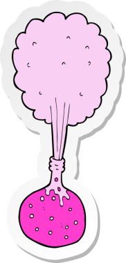 Bir insan tarafından çizilmiş bir karikatür bilim deneyinin çıkartması.