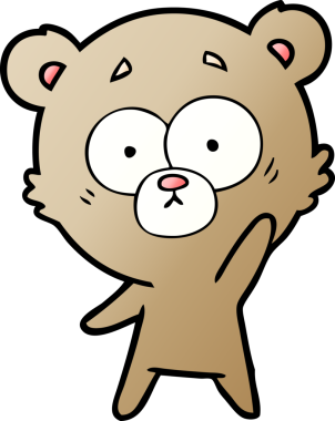 Bir insan tarafından çizilmiş bir çizgi film karakteri.