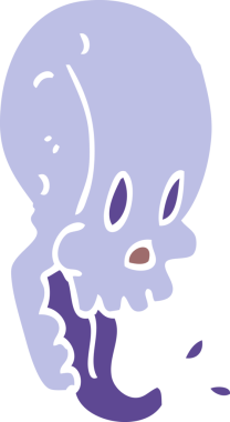 Bir insan tarafından çizilmiş çılgın kafatası.