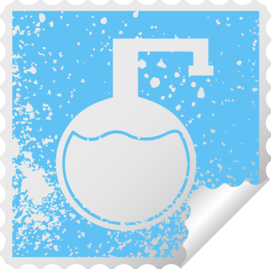 Bir insan tarafından çizilmiş bilimsel bir deneyin kare soyma etiketi.