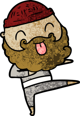 Bir insan tarafından çizilmiş sakallı bir adam.