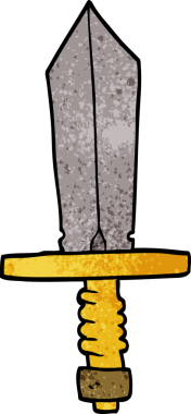 Bir insan tarafından çizilmiş karalama hançeri.