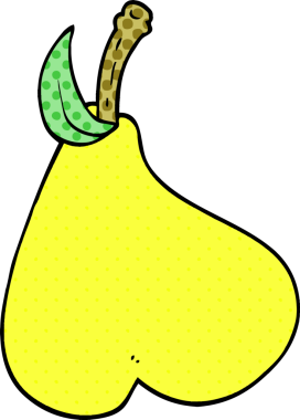 Bir insan tarafından çizilmiş armut karalaması.